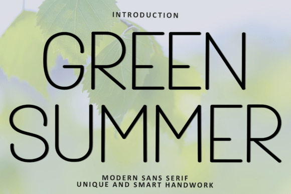 Green Summer: A Fresh Take on Handwritten Typography