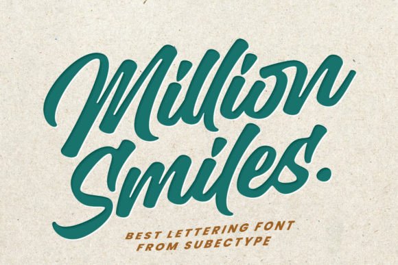 Million Smiles: The Bold Script Font for Urban and Classy Designs