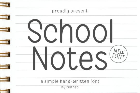 School Notes: A Handcrafted Font for Whimsical Designs