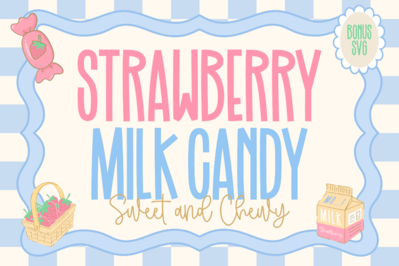 Strawberry Milk Candy: A Font Duo for Sweet Branding