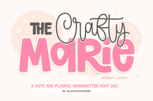 The Crafty Marie: A Playful Font Duo for Vibrant Designs