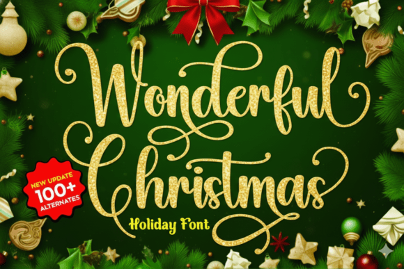 Wonderful Christmas: A Handwritten Font for Elegant Designs